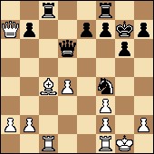 Bornemann-Schütze nach 22.g;f: Leicht hätte 22... Txc4 23.Txc4 Dd5 gewonnen