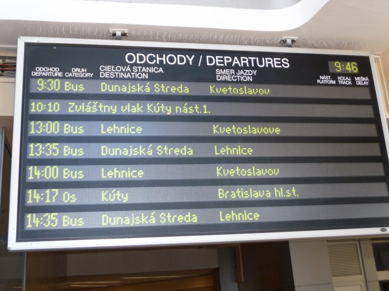 Departure Bratislava